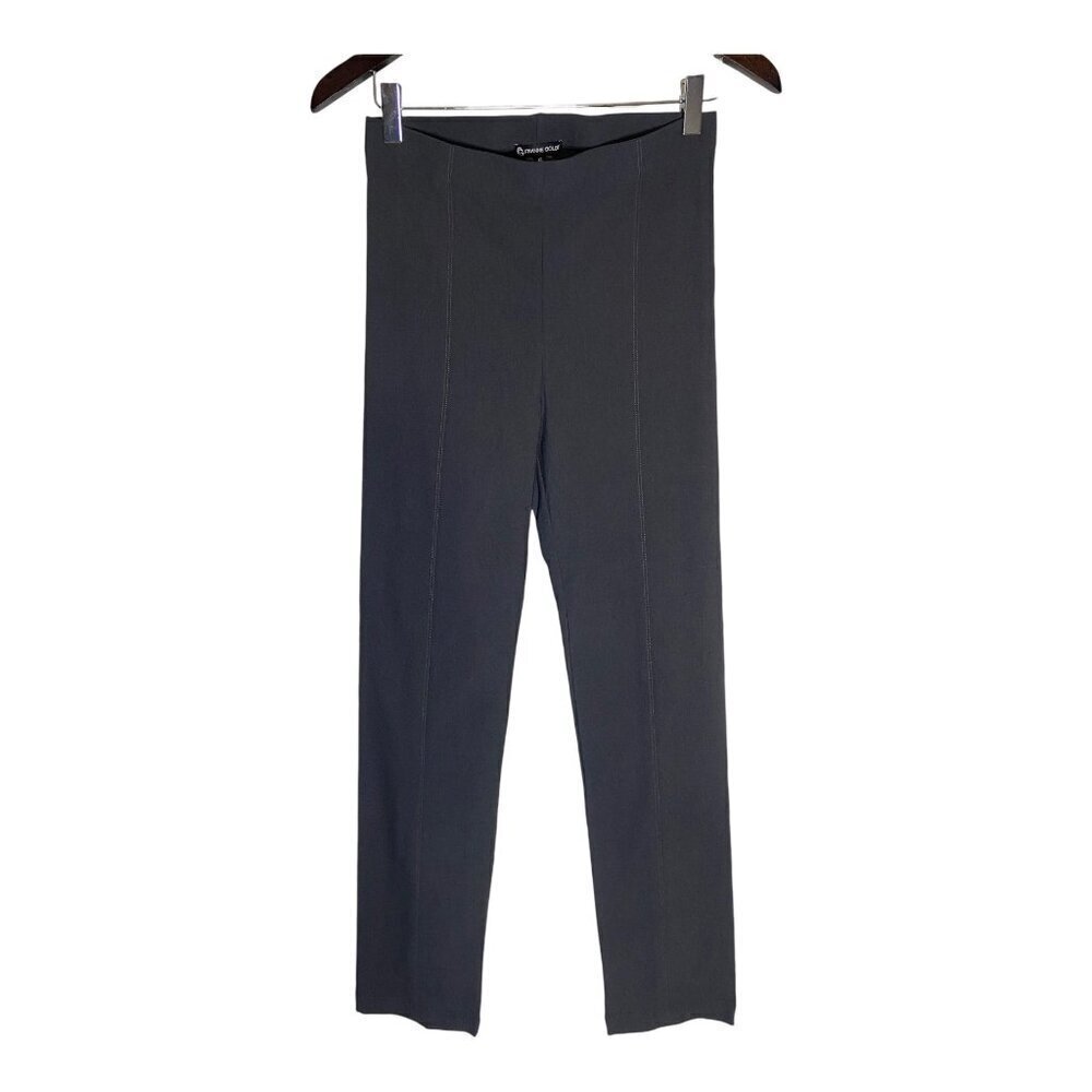 Franne Golde Classic High Rise Straight Leg Stretch Grey Leg-sz  6